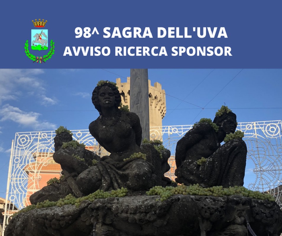 Marino, avviso ricerca sponsor per la 98^ sagra dell’uva. Scadenza proposte il 29/08/2022