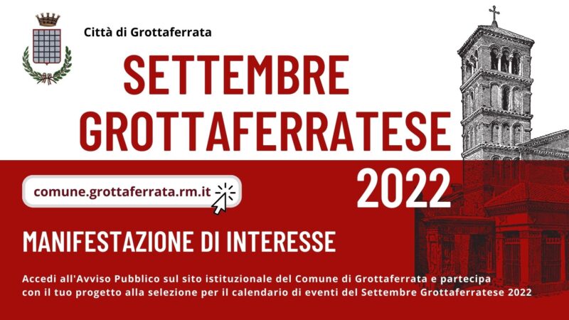 Grottaferrata, Settembre Grottaferratese 2022: via alla presentazione dei progetti