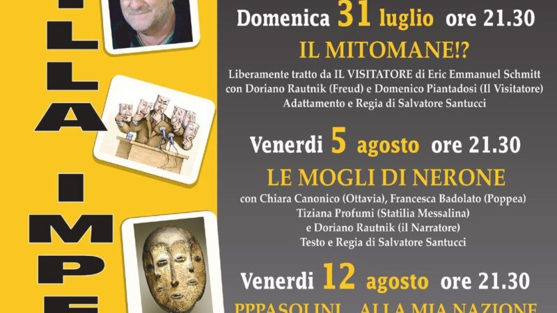 Anzio, dal 23 luglio, con l’evento dedicato a Lucio Dalla, al via il progetto culturale “4 Serate alla Villa Imperiale”, promosso dall’Amministrazione De Angelis e curato dall’Associazione La Teca￼