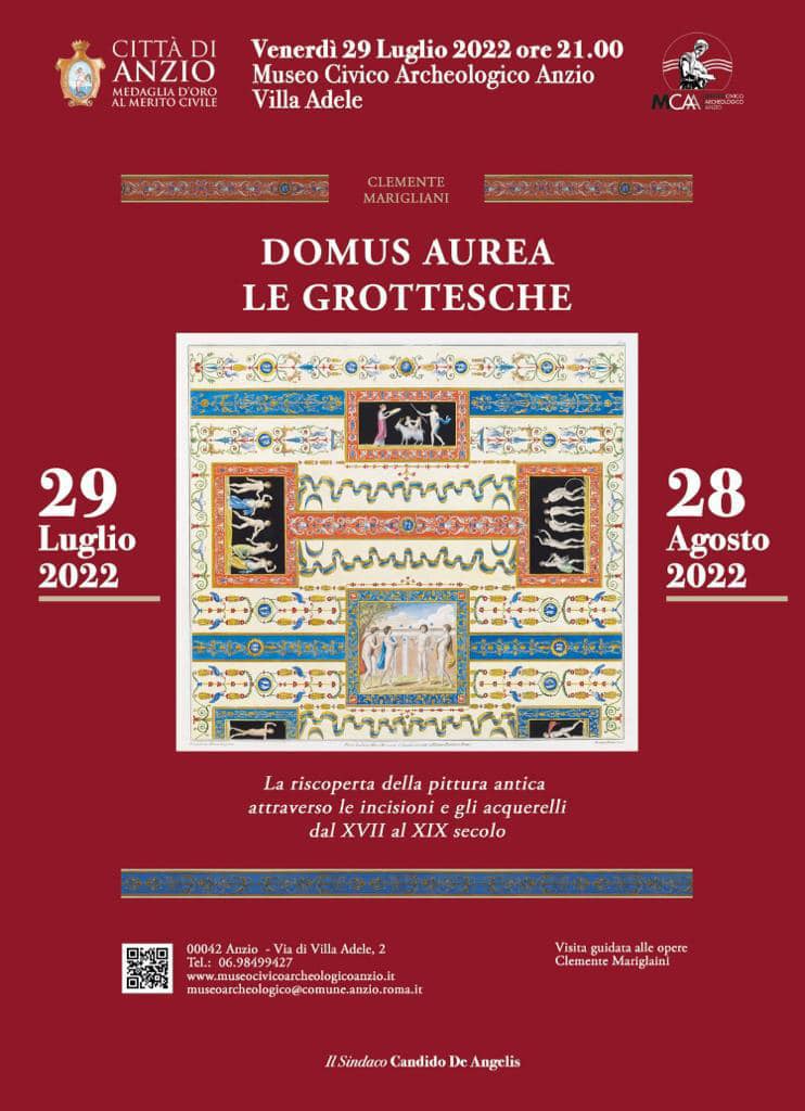 Anzio, dal 29 luglio al 28 agosto, al Museo Civico Archeologico, la mostra “La Domus Aurea – Le Grottesche