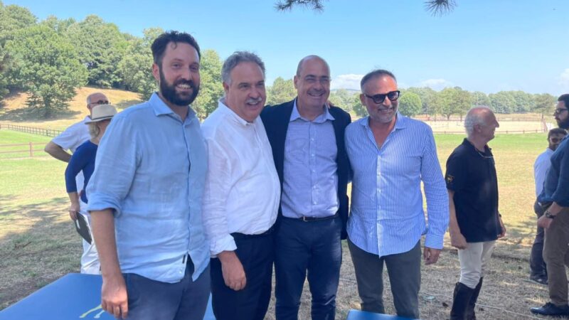 Velletri – Campionati mondiali degli sport equestri con Nicola Zingaretti. Il sindaco Pocci insieme ai primi cittadini di Genzano e Albano