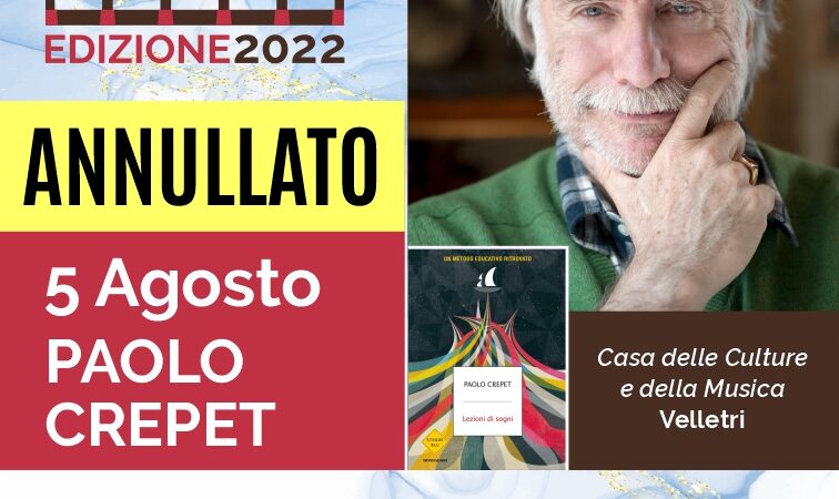 Velletri, Libris: annullata la presentazione di Paolo Crepet