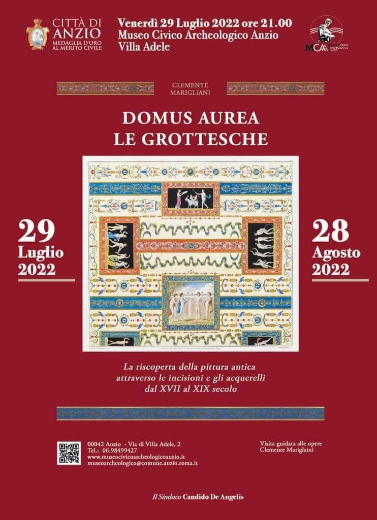 Anzio, fino al 28 agosto, al Museo Civico Archeologico,  la mostra “La Domus Aurea – Le Grottesche