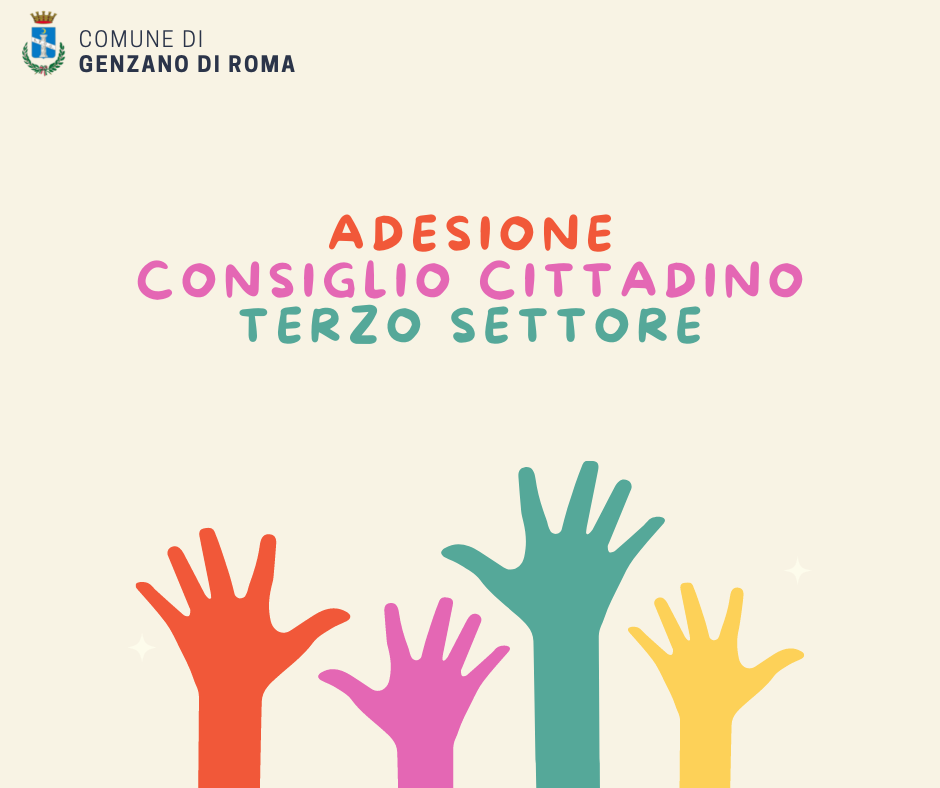 Genzano: Adesione al Consiglio cittadino del terzo settore