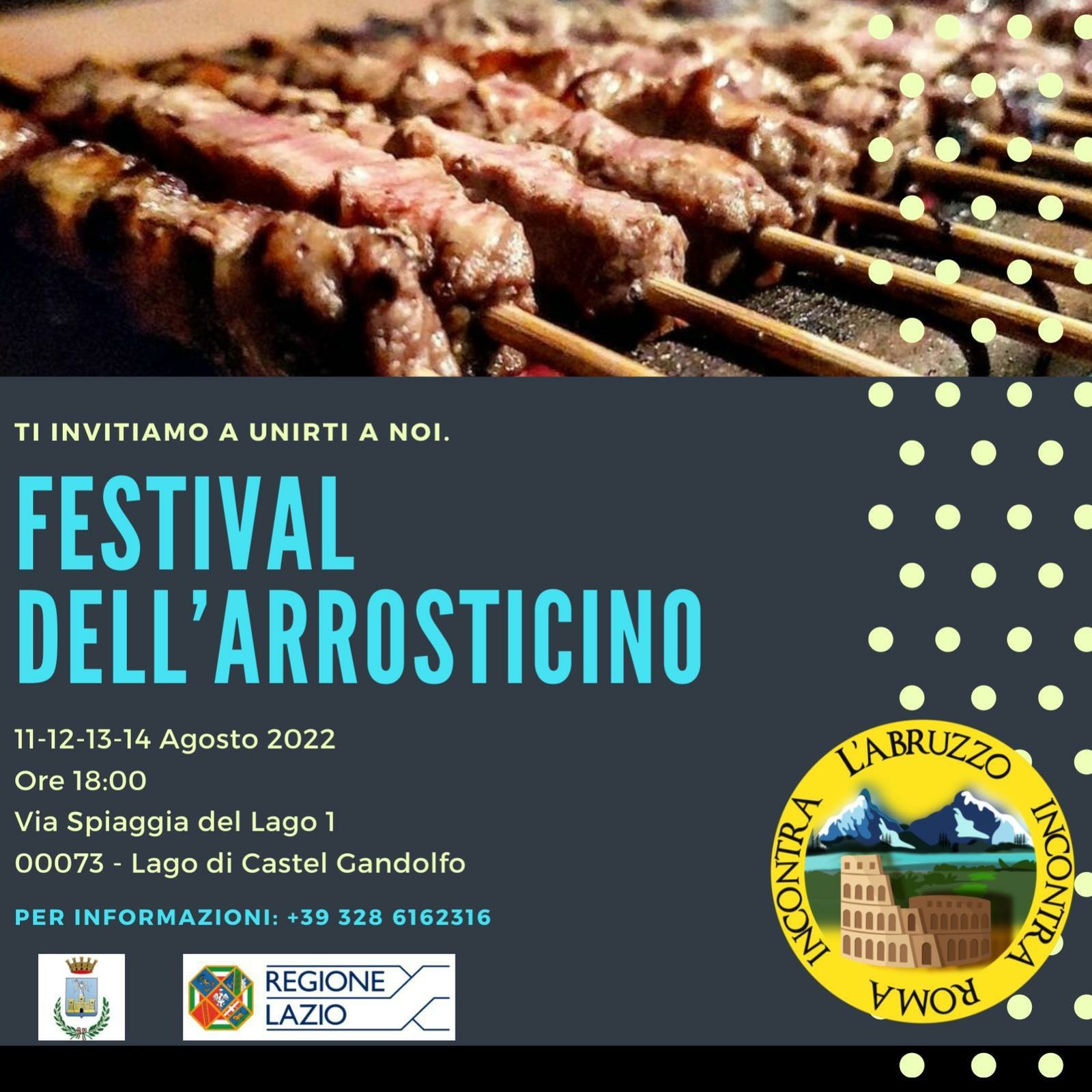 Castel Gandolfo, festival dell’arrosticino, dall’11 al 14 agosto