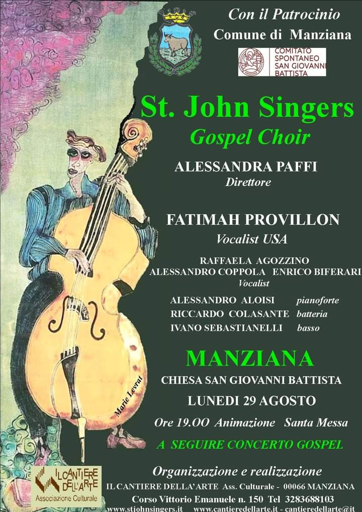 Manziana (Rm): Il 29 agosto, il concerto dei Saint John’s Singers nella chiesa di San Giovanni Battista