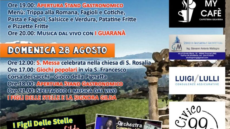 Palestrina: S. Rosalia, festeggiamenti 2022