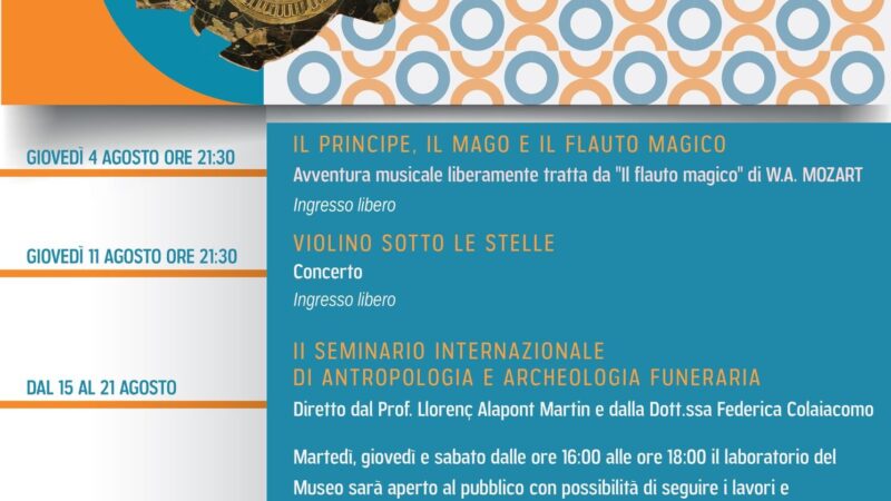 Pomezia, agosto al Museo: musica, archeologia pubblica ed una serata dedicata all’osservazione astronomica nella suggestiva cornice del Museo Lavinium