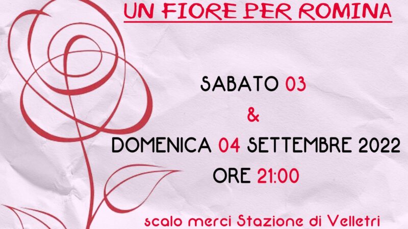 Velletri per la ricerca “UN FIORE PER ROMINA”