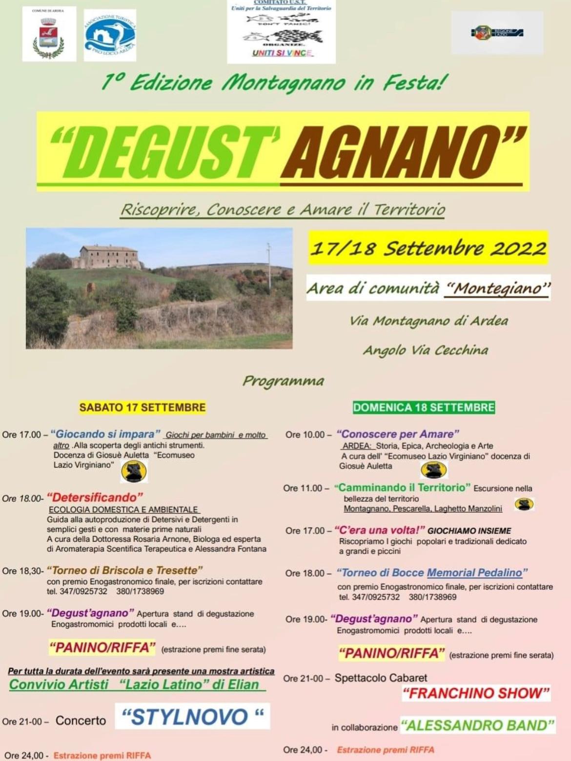 Ardea-Albano, al quartiere Montagnano di Ardea, week end di festa con “Montagnano in Festa”