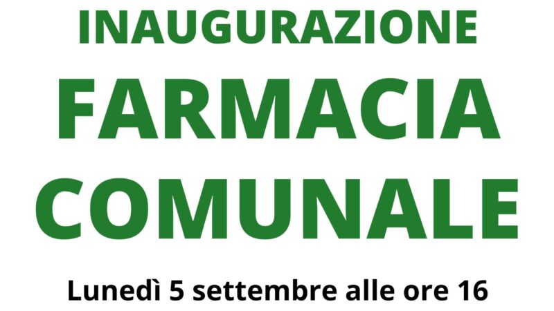 Monte Compatri, apre una nuova farmacia comunale