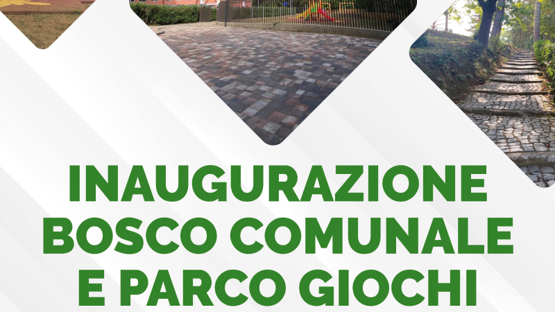 Zagarolo, inaugurazione del bosco comunale e del parco giochi