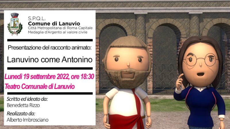 Cultura, a Lanuvio la storia diventa animata: il 19 settembre arriva “Lanuvio come Antonino”