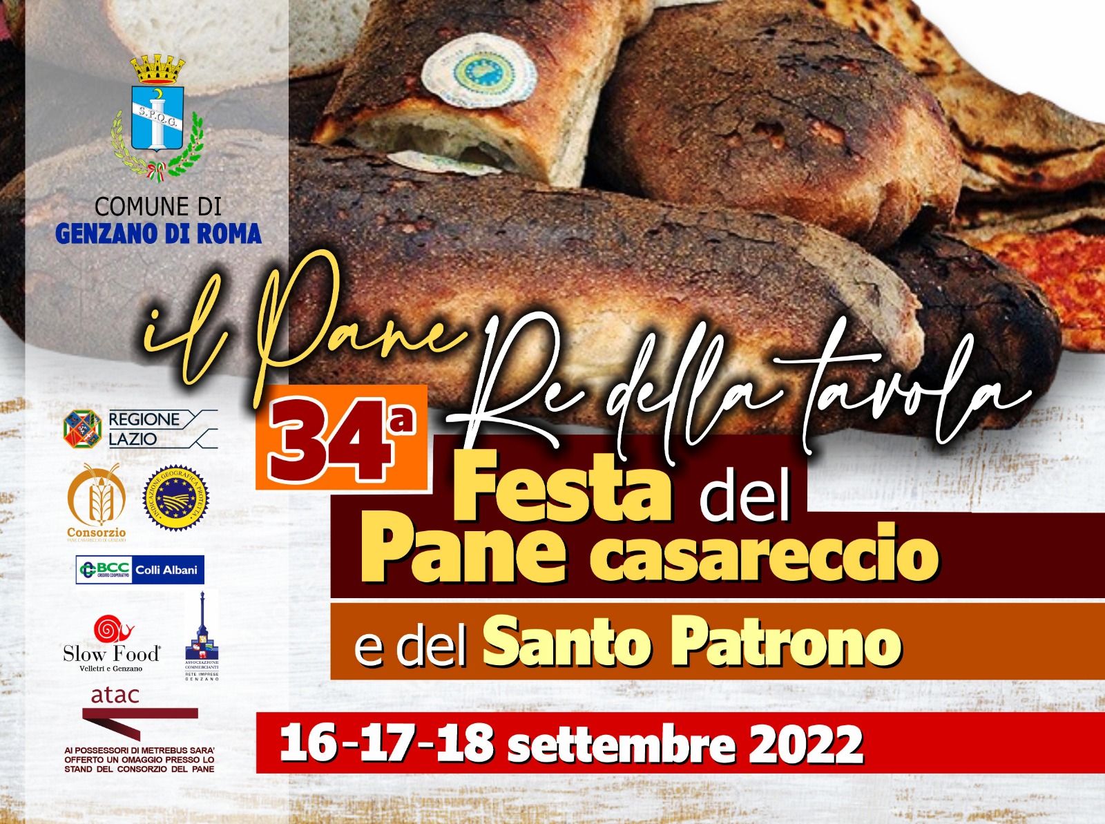 Genzano: La Festa del Pane, il programma del 18 settembre