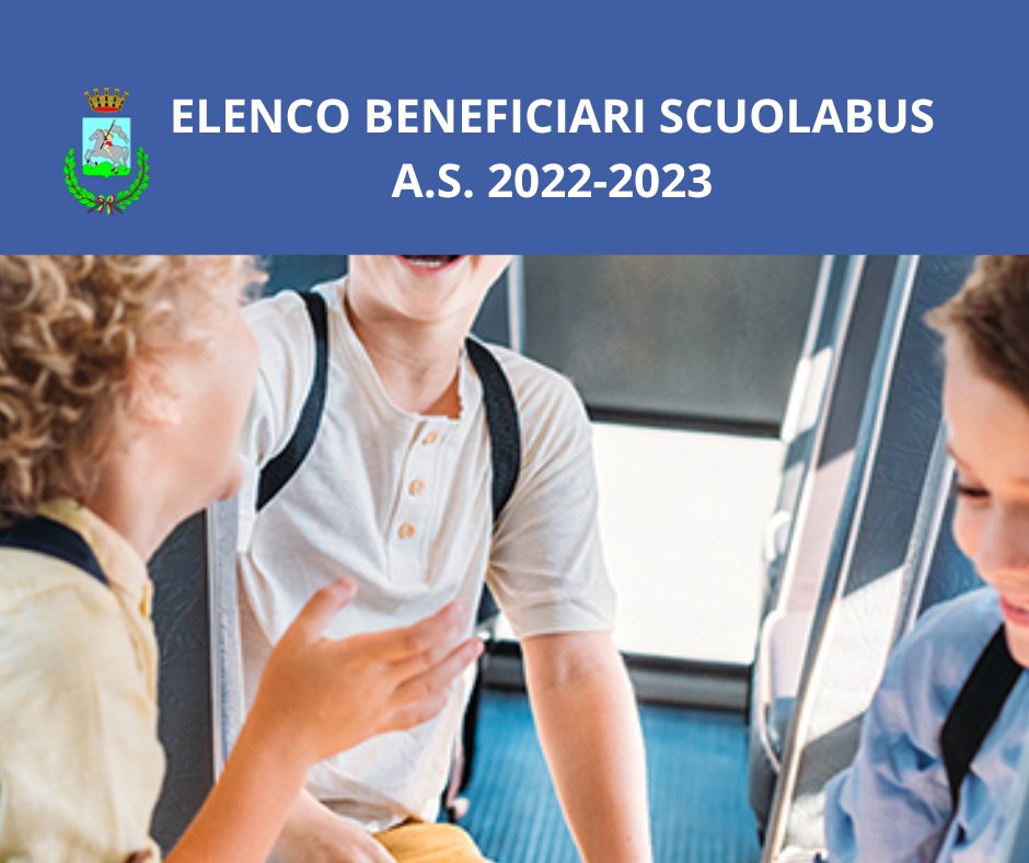 Marino, servizio scuolabus A.S 2022/2023, elenco beneficiari