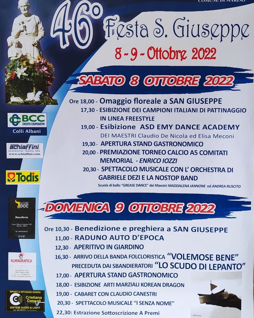 Marino, il quartiere Vascarelle in festa per San Giuseppe. Dedicato a Enrico Iozzi il torneo di calcio A5