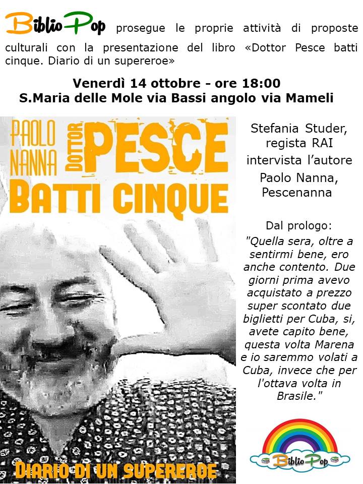 Marino: Bibliopop, venerdì 14 la presentazione del libro di Paolo Nanna