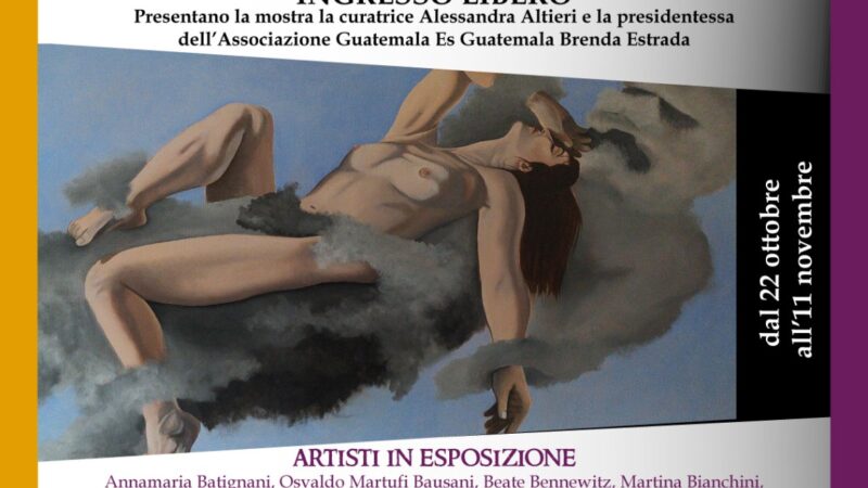 Ariccia: Doppia mostra, all’Art Saloon e a Palazzo Chigi, il 22 e 26 ottobre. Una sui Miti e Leggende, l’altra contro la violenza sulle donne