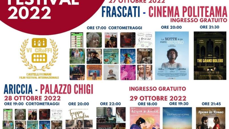 Frascati, al via domani il “Castelli Film Festival”