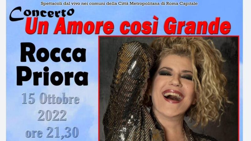 Manuela Villa a Rocca Priora con il concerto “Un amore così grande”