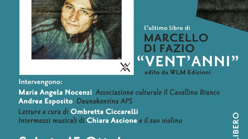 Marino, “Vent’anni”, l’ultimo libro di Marcello Di Fazio presentato al Museo Civico U. Mastroianni