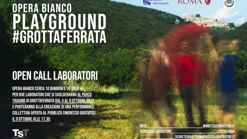 Grottaferrata, Opera Bianco Playground, iscrizioni aperte