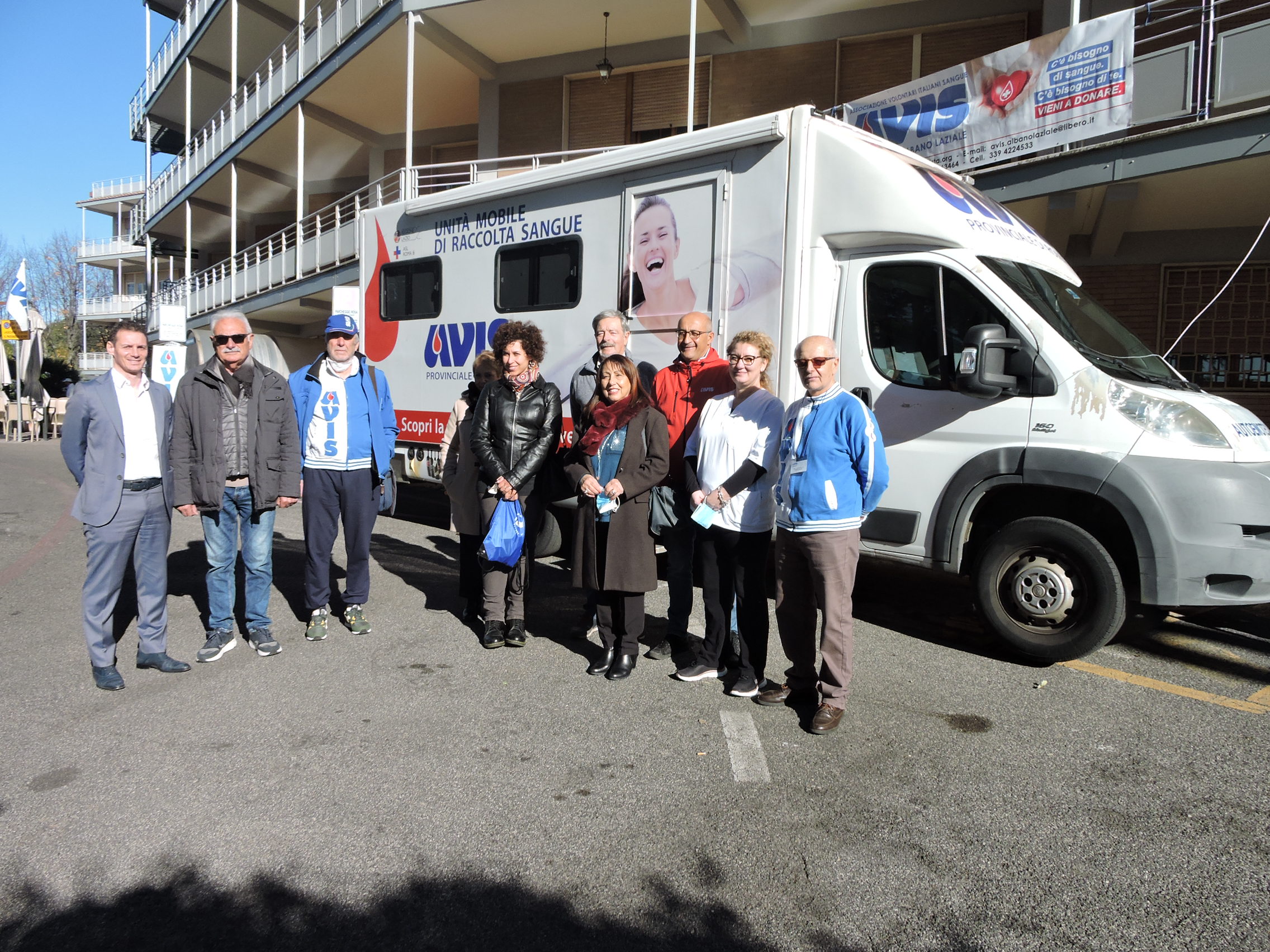 Albano, prima giornata di donazioni del sangue presso l’ospedale Regina Apostolorum. Presenti i presidenti provinciale e regionale Avis