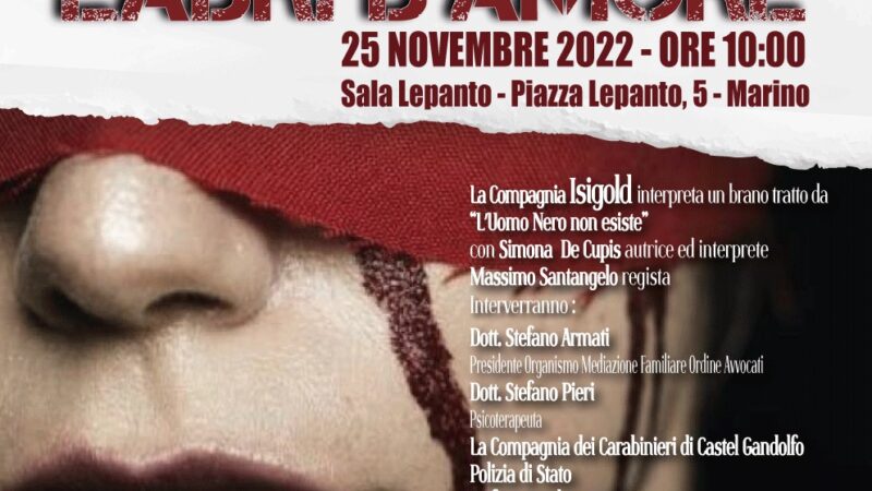 Marino, “Ladri D’Amore”, Giornata Internazionale per l’eliminazione della violenza contro le donne