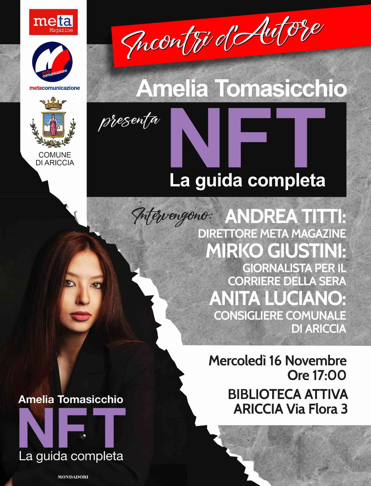 Ariccia: Gli NFT, la rivoluzione tecnologica della Block Chain dopo le criptovalute. La presentazione del libro di Amelia Tomasicchio