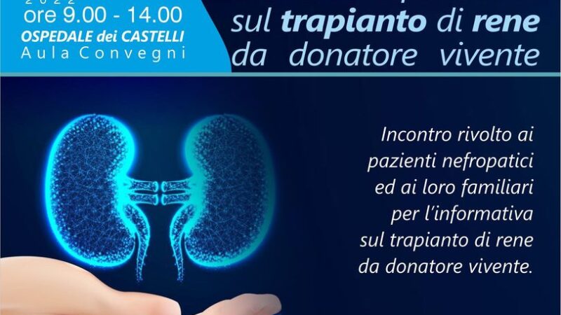 Ariccia, domani la giornata informativa sul trapianto di rene insieme all’università di Tor Vergata