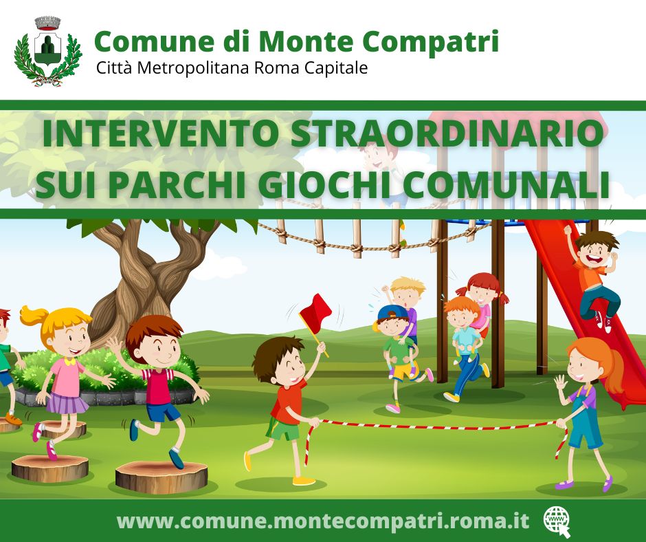 Monte Compatri, intervento straordinario sui parchi giochi comunali