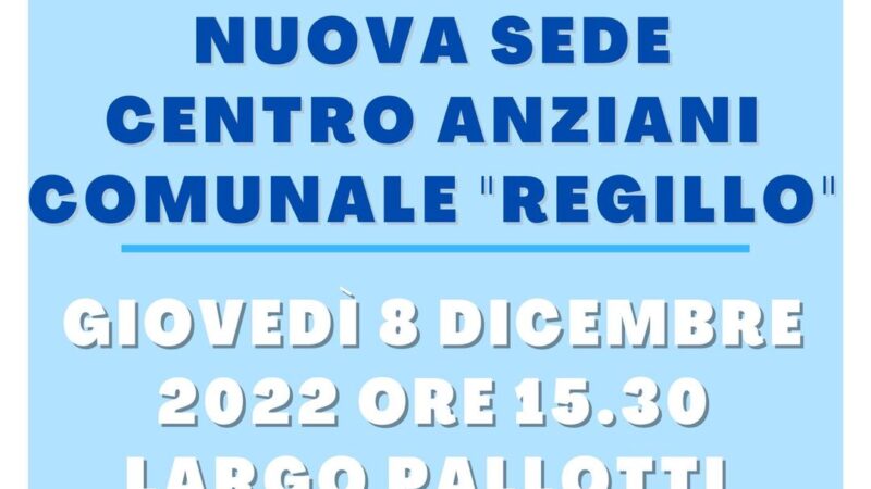 Rocca Priora, riapre il centro anziani: una sede nuova, grande e centrale