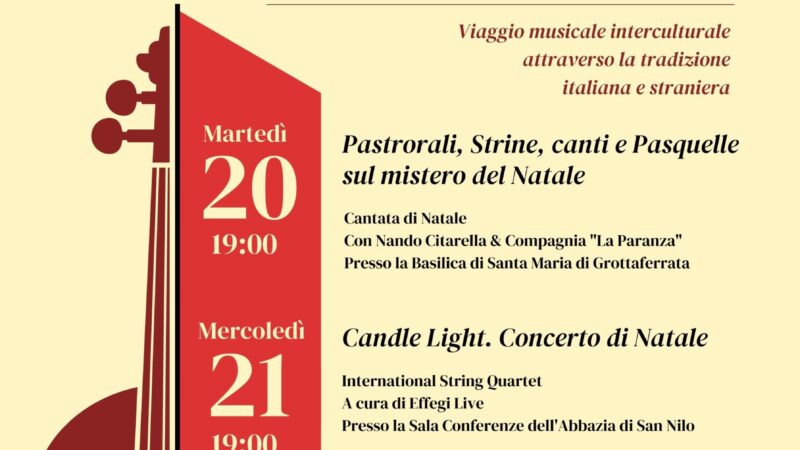 Grottaferrata: Natale in Abbazia. Tre concerti d’eccezione all’interno del Monastero Esarchico