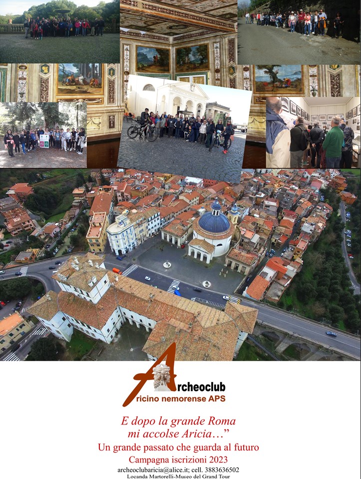 Ariccia: Al via la campagna iscrizioni 2023 di Archeoclub Aricino Nemorense aps