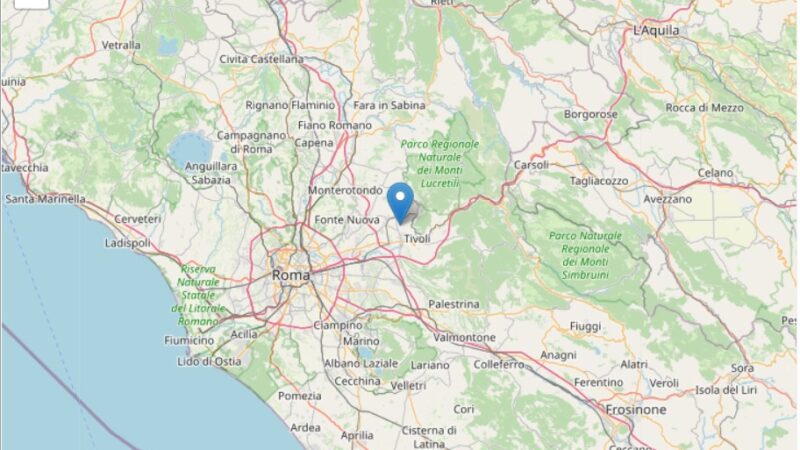 Roma: Terremoto a est, epicentro a Guidonia