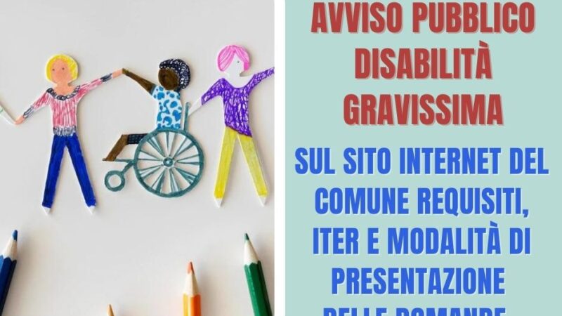 Rocca Priora, assistenza per disabilità gravissima, il distretto sanitario Rm6.1 accoglie le domande per la formazione della lista d’attesa