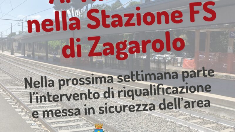 Zagarolo, dalla prossima settimana partono i lavori di riqualificazione dell’area esterna a ridosso della stazione