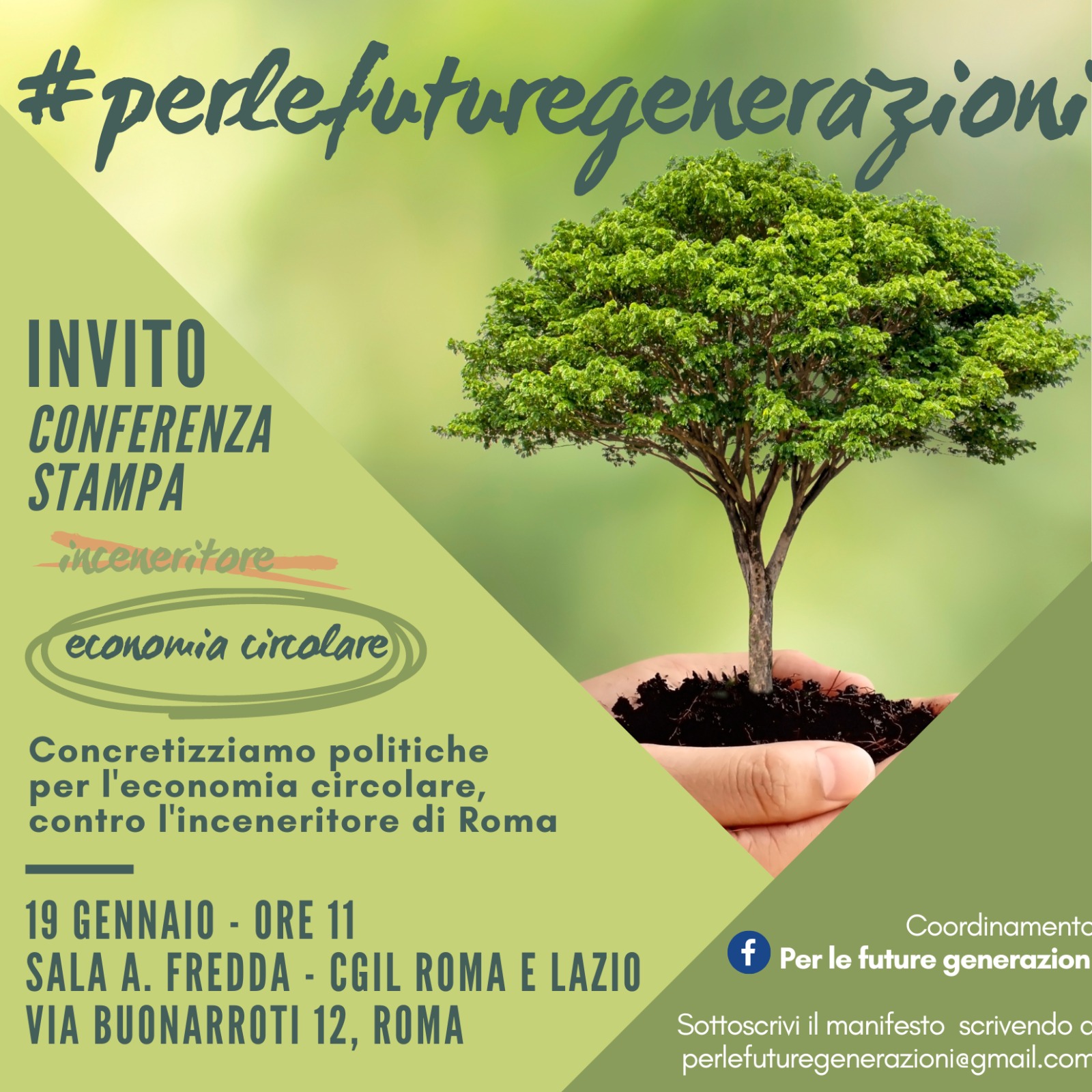 #Perlefuturegenerazioni, economia circolare e transizione ecologica: questa è l’alternativa all’inceneritore di Roma