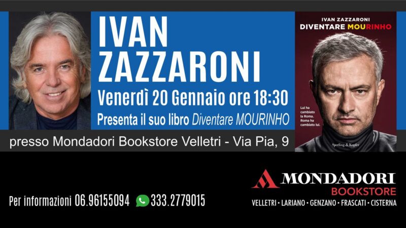 Velletri – Ivan Zazzaroni sarà ospite della libreria Mondadori Bookstore Velletri