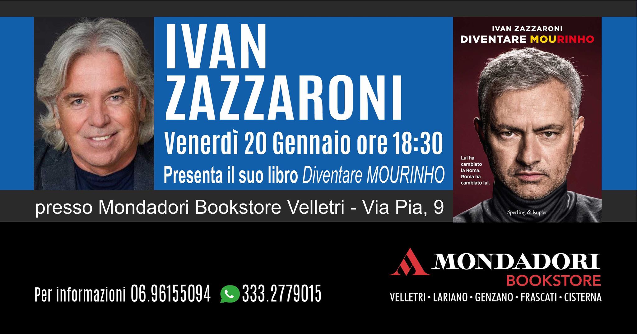 Velletri – Ivan Zazzaroni sarà ospite della libreria Mondadori Bookstore Velletri