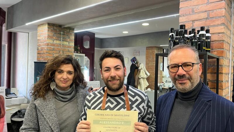 Grottaferrata: Le belle storie del territorio. Alessandro premiato Costruttore di Gentilezza