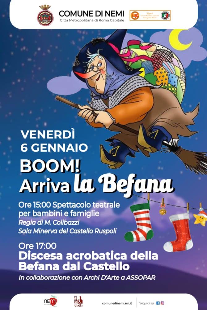 Torna la Festa della Befana a Nemi il 6 Gennaio