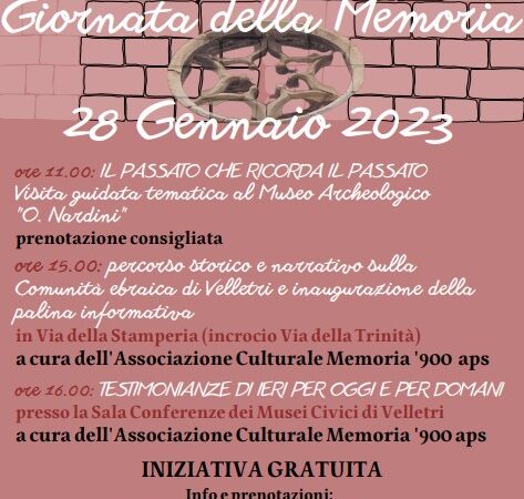 Velletri: Giornata della Memoria 2023 ai Musei Civici