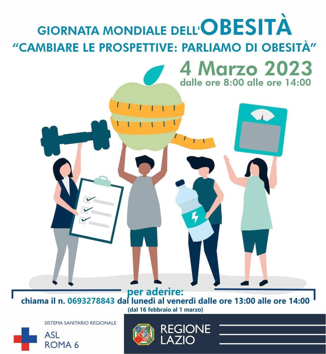 Asl Roma 6, Giornata Mondiale dell’Obesità: “Cambiare le prospettiva: parliamo di obesità”