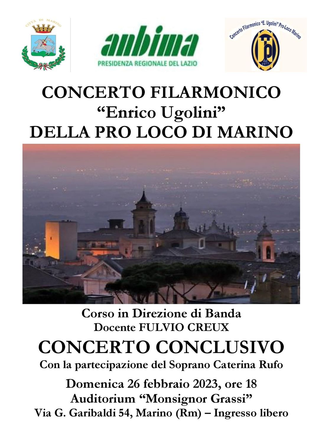 Marino, Corso direzione banda: concerto conclusivo