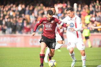 Salernitana-Monza 3-0: gol di Coulibaly, Kastanos e Candreva