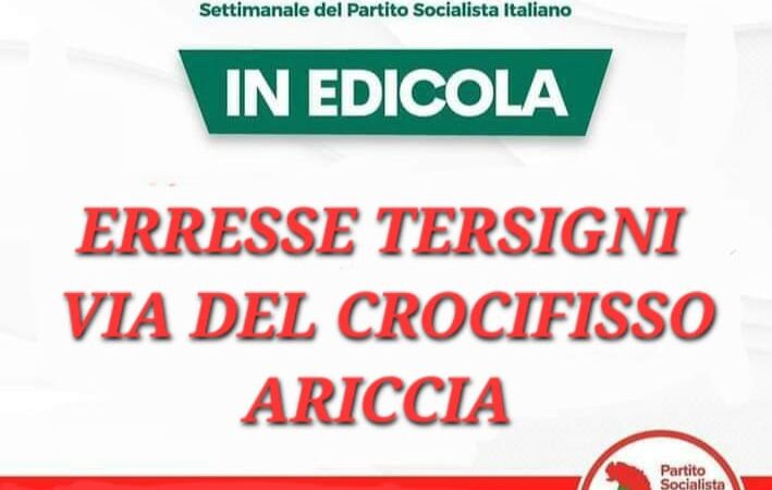 Ariccia: Torna L’Avanti! in edicola in via del Crocifisso