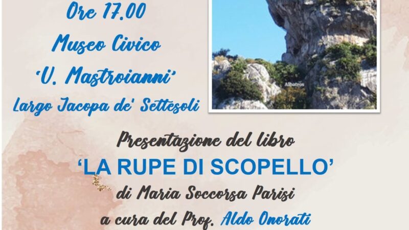 Marino: Sabato 25 febbraio presentazione al Museo civico del libro di Maria Soccorsa Parisi