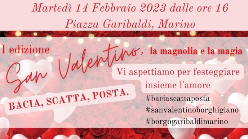 Marino: Martedì 14 febbraio a Borgo Garibaldi l’evento “Bacia, Scatta, Posta” per San Valentino