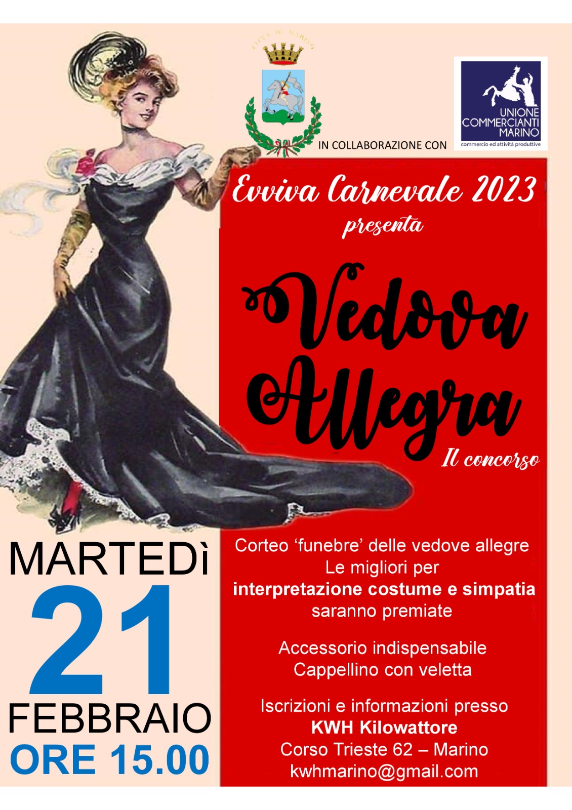 Marino: Martedì 21 febbraio appuntamento con il divertimento di “Miss Vedova Allegra”